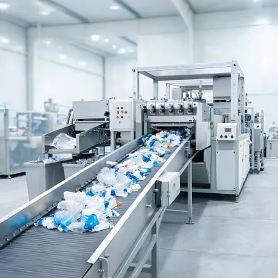 plastic recycling sorting line